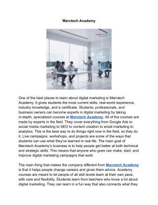 Marctech Academy