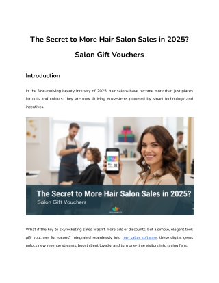 The Secret to More Hair Salon Sales in 2025? Salon Gift Vouchers