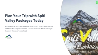 Plan Your Trip with Spiti Valley Packages Today