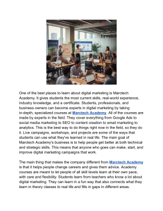 Marctech Academy