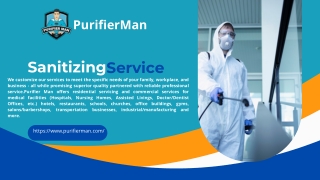 PurifierMan  Best Sanitizing services