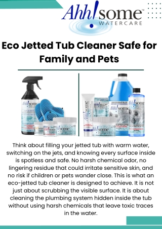 Powerful Jetted Tub Cleaner for Deep Cleaning and Freshness