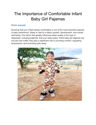 The Importance of Comfortable Infant Baby Girl Pajamas
