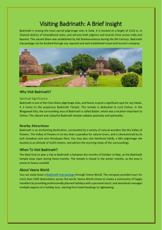 Visiting Badrinath_ A Brief Insight