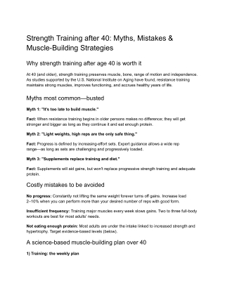 Strength Training after 40_ Myths, Mistakes & Muscle-Building Strategies