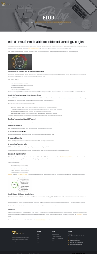 Role of CRM Software in Noida in Omnichannel Marketing Strategies