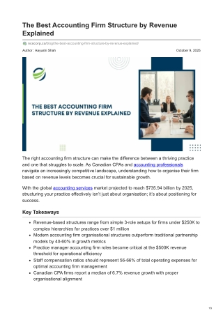 The Best Accounting Firm Structure by Revenue Explained