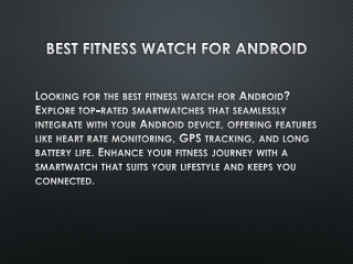 Find the Best Fitness Watch for Android