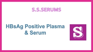 HBsAg positive plasma and serum