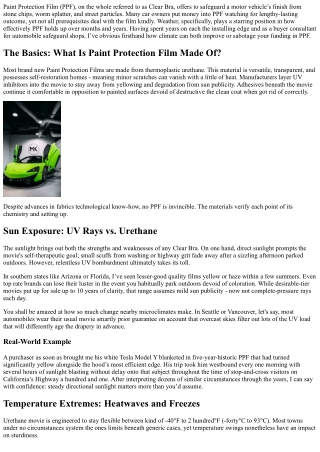 How Weather Affects PPF Performance and Durability