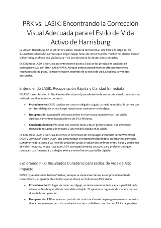 Encontrando la Corrección Visual Adecuada para el Estilo de Vida Activo de Harrisburg