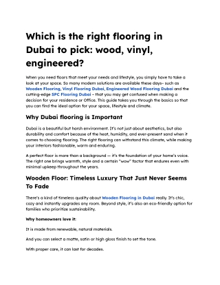 How to Choose the Best Flooring in Dubai_ Wood, Vinyl, and Engineered Options