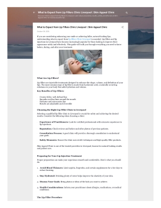 What to Expect from Lip Fillers Clinic Liverpool | Skin Appeal Clinic