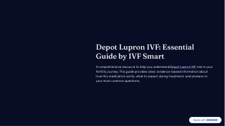 Depot Lupron IVF – Understanding Its Role, Benefits, and Affordable Access