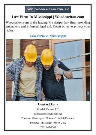Law Firm In Mississippi  Woodcarlton