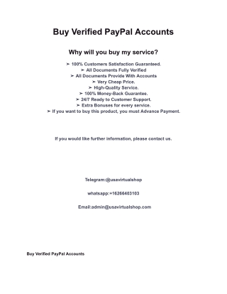 Buy Verified PayPal Accounts