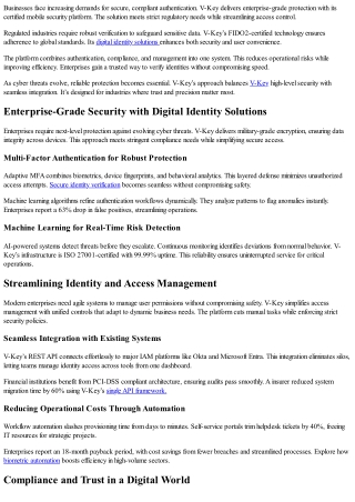 V-Key: Advanced Digital Identity Solutions for Enterprises