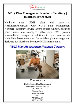 NDIS Plan Management Northern Territory | Healthassure.com.au