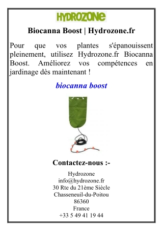 Biocanna Boost | Hydrozone.fr