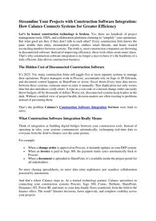 Construction Software Integration