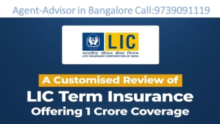 LIC Term Insurance Plans | Advisor-Agent in Bangalore