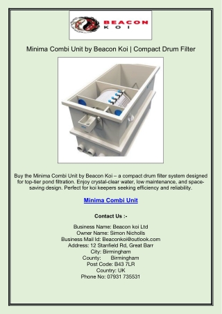 Evolution Aqua EazyPod by Beacon Koi | Easy Pond Filter