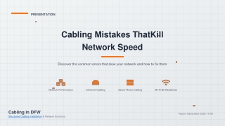 Cabling Mistakes That Kill Network Speed