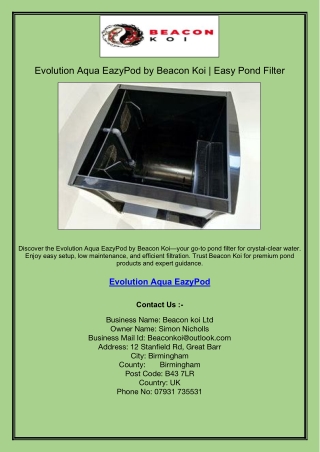 Buy K  Advanced Filter 24 by Beacon Koi | Pond Filtration.