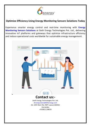 Optimize Efficiency Using Energy Monitoring Sensors Solutions Today