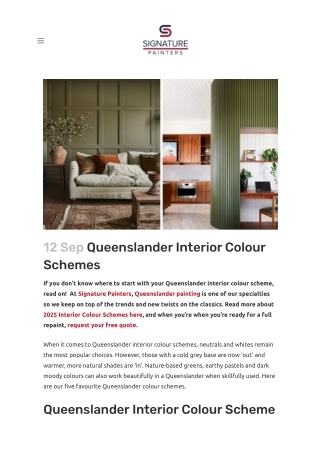 Queenslander Interior Colour Schemes