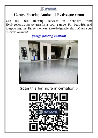 Garage Flooring Anaheim Evolveepoxy.com