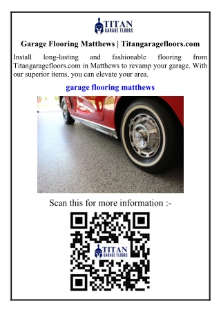 Garage Flooring Matthews Titangaragefloors.com