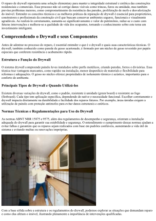 Reparo de Drywall Rápido: Transforme Sua Parede Sem Quebradeira