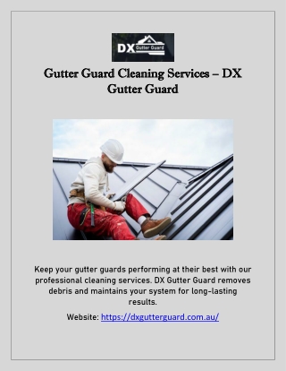 Gutter Guard Cleaning Services