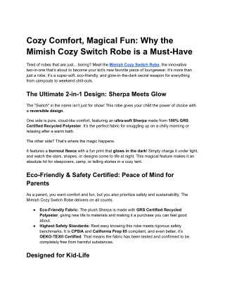 Cozy Comfort, Magical Fun_ Why the Mimish Cozy Switch Robe is a Must-Have