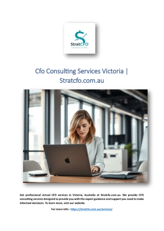 Cfo Consulting Services Victoria | Stratcfo.com.au