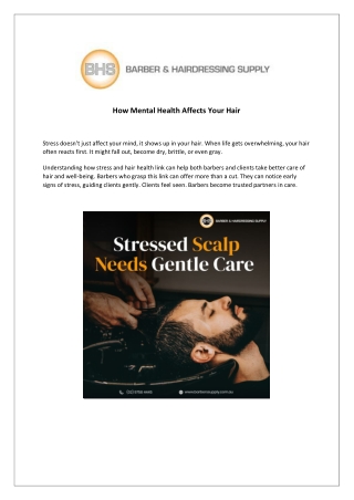 How Mental Health Affects Your Hair