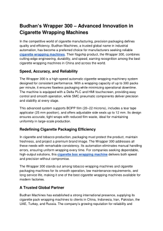 Best Cigarette Box Wrapping Machine Suppliers &amp; Manufacturers