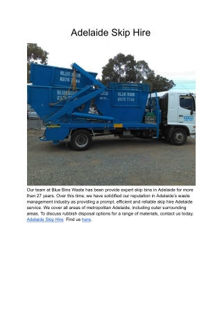 Adelaide Skip Hire