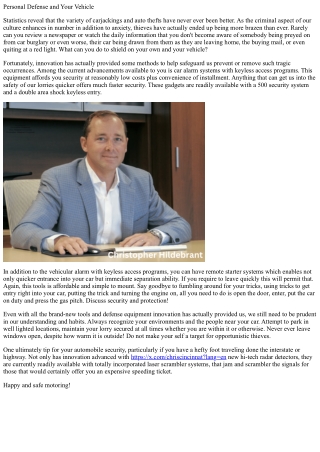 Personal protection and your lorry