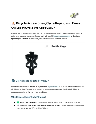 Essential Bicycle Accessories Every Rider Must Have