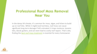 Professional Roof Moss Removal Near You