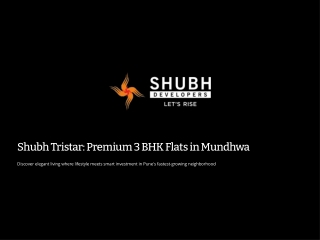 3 BHK Flats in Mundhwa | Premium Living at Shubh Tristar by Shubh Developers