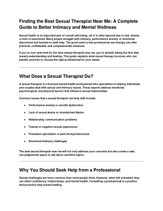 Finding the Best Sexual Therapist Near Me_ A Complete Guide to Better Intimacy