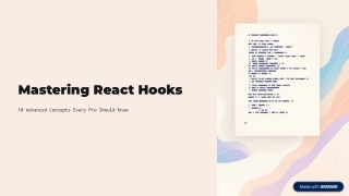 Advanced React Hooks: Techniques for the Skilled Developer