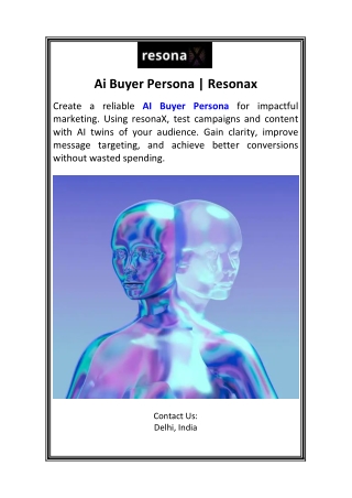 Ai Buyer Persona  Resonax