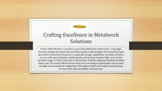 Innovative Metalwork Solutions for Modern Architectural Excellence