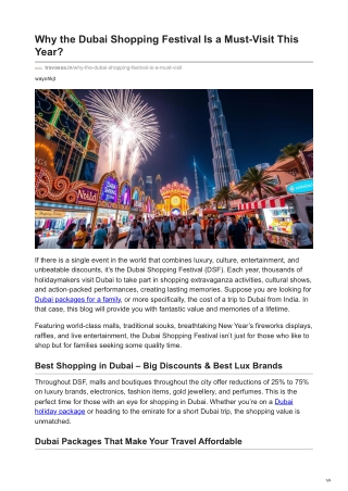 travassa.in-Why the Dubai Shopping Festival Is a Must-Visit This Year