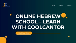 Online Hebrew School | Learn Hebrew with CoolCantor