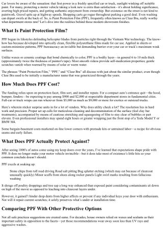 Is Paint Protection Film Worth the Investment?